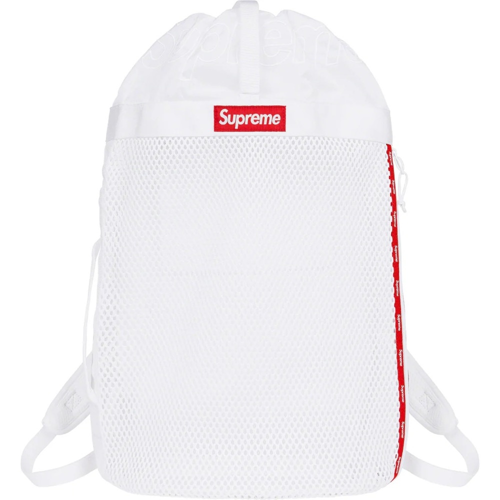 Supreme White Mesh Backpack